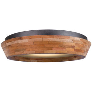 Lansdale LED 18 inch Black Iron Flush Mount Ceiling Light