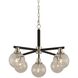 Cameo 5 Light 28 inch Matte Black With Nickel Accents Pendant Ceiling Light
