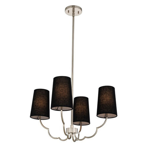 Sophia 4 Light 22 inch Polished Nickel Chandelier Pendant Ceiling Light