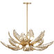 Fern 14 Light 36 inch Modern Gold Chandelier Ceiling Light