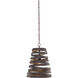 Tempest 1 Light 9 inch Bronze Gold Mini Pendant Ceiling Light
