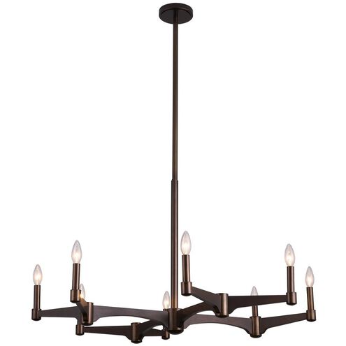 Tono 8 Light 38 inch Vintage Bronze Chandelier Ceiling Light