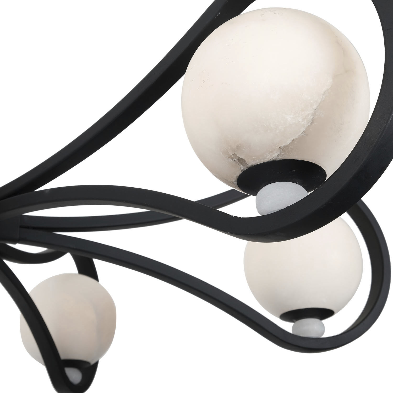 Elliptical 6 Light 44 inch Matte Black Pendant Ceiling Light