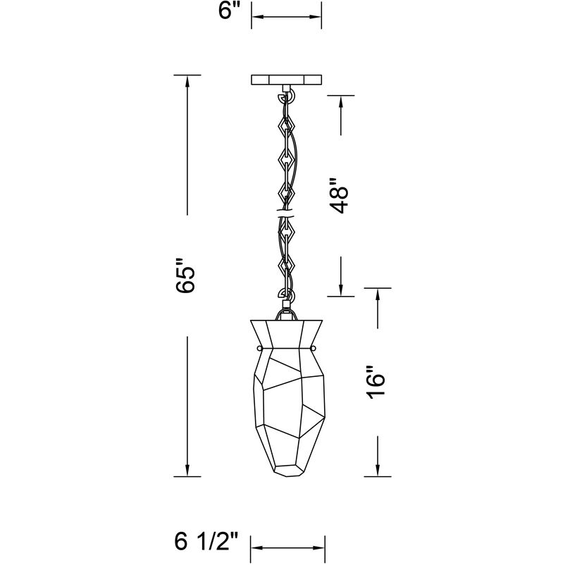 Bolsa 1 Light 6.5 inch Winter Brass Pendant Ceiling Light