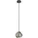 Pallina 1 Light 6 inch Satin Black Nickel Pendant Ceiling Light in Smoked