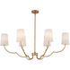 Sophia Island Linear Ceiling Light in New Brass