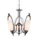 Kalco Lighting Mateo 3 Light Mini Chandelier in Flecked Iron 7237FI
