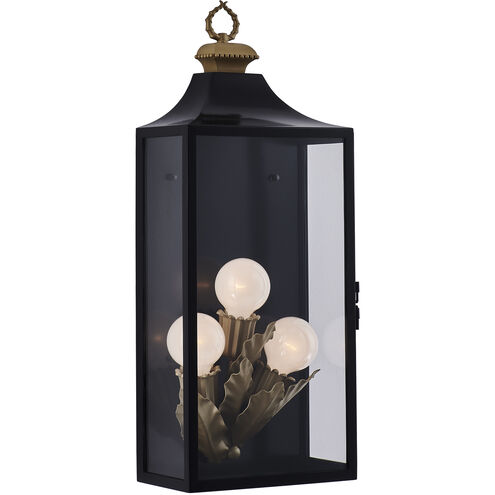 Marge 3 Light 27 inch Matte Black Outdoor Wall Sconce