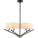 Tahoe 5 Light 26 inch Matte Black with Polished Nickel Chandelier Pendant Ceiling Light