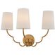 Sophia Wall Sconce Wall Light in New Brass, White