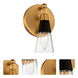 Ponti Wall Sconce Wall Light in Matte Black With New Brass