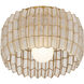 Fractal 1 Light 14 inch Oxidized Gold Leaf Semi Flush Ceiling Light