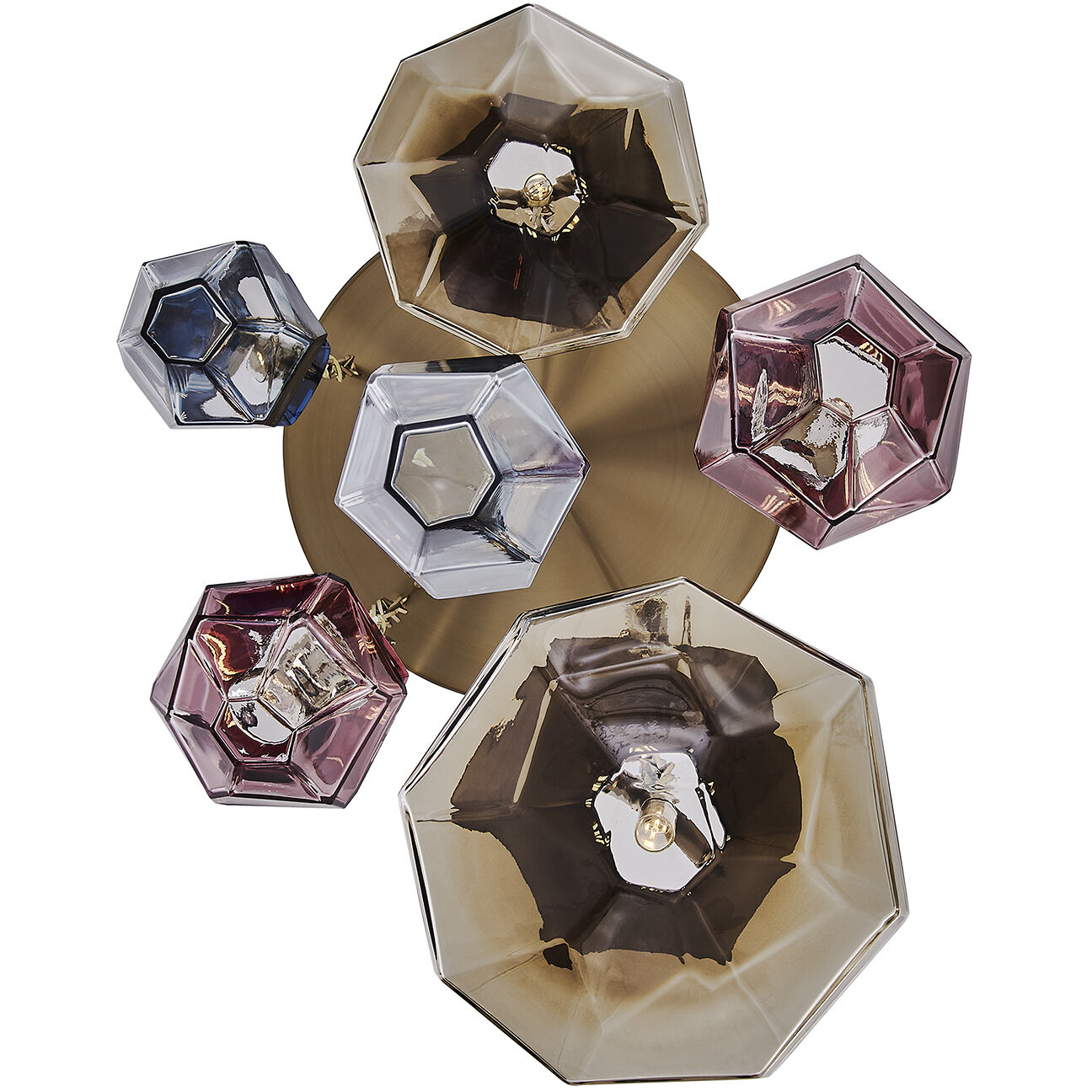 Bolsa 6 Light 31 inch Winter Brass Chandelier Ceiling Light