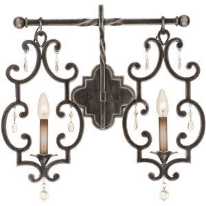Montgomery 2 Light 21 inch Vintage Iron ADA Wall Sconce Wall Light