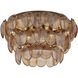 Uroko 4 Light 19.75 inch Polished Winter Brass Flush Mount Ceiling Light
