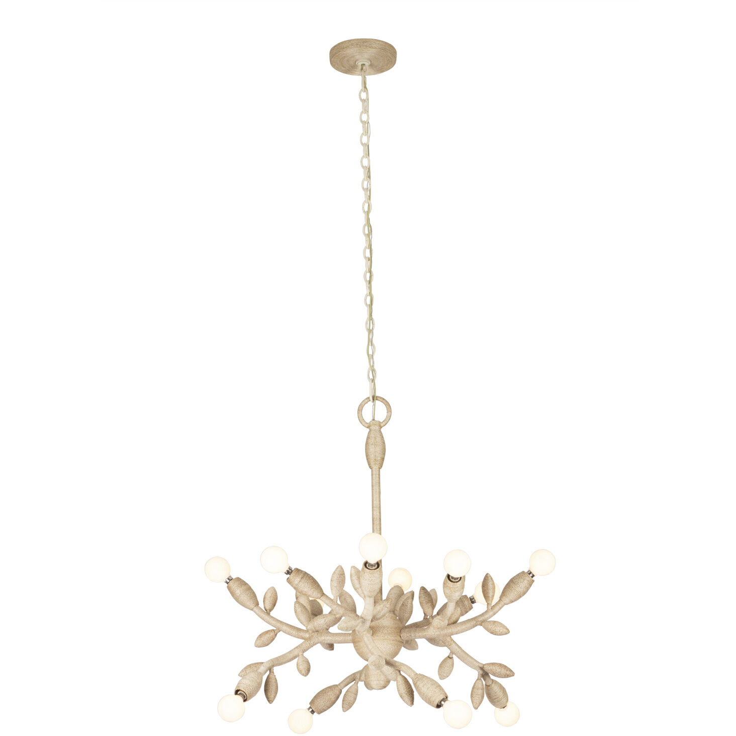 Branche 12 Light 26.5 inch Warm Ivory Chandelier Ceiling Light