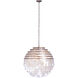 Sphere 6 Light 28 inch Pearlized Antique Brass Pendant Ceiling Light