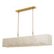 Roxy 10 Light 10 inch Oxidized Gold Leaf Linear Pendant Ceiling Light
