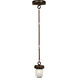 Newport 1 Light 7.5 inch Satin Bronze Mini Pendant Ceiling Light