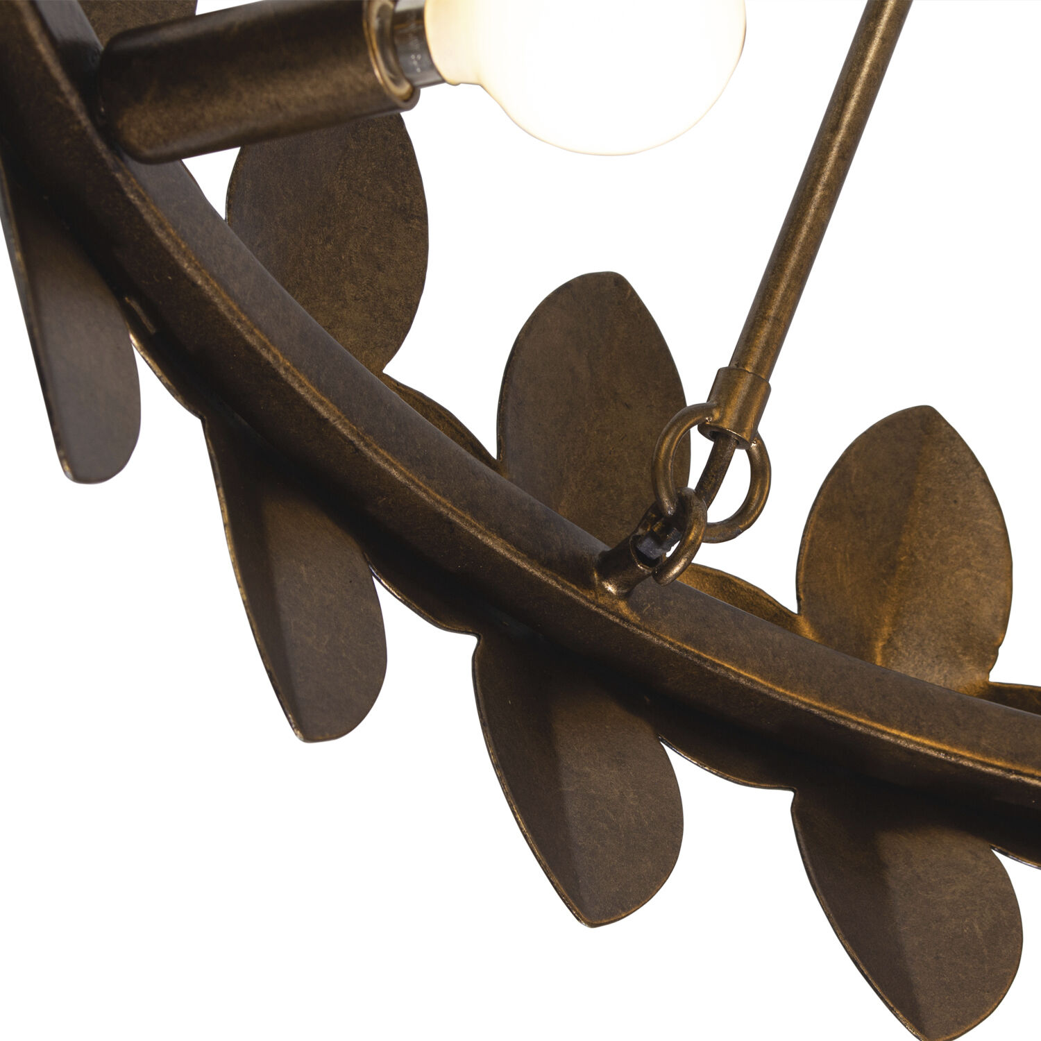 Vittoria 6 Light 28 inch Pearlized Antique Brass Chandelier Ceiling Light