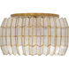 Fractal 1 Light 14 inch Oxidized Gold Leaf Semi Flush Ceiling Light