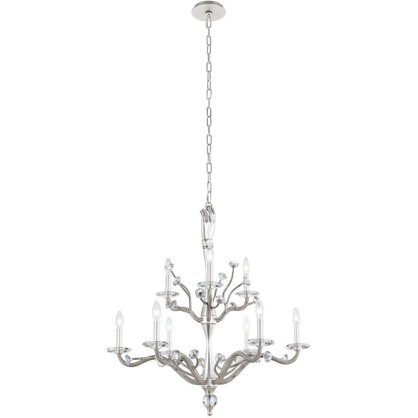 Venus 9 Light 32 inch Pewter Chandelier Ceiling Light