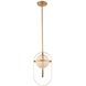 Lennox 1 Light 9 inch New Brass Mini Pendant Ceiling Light