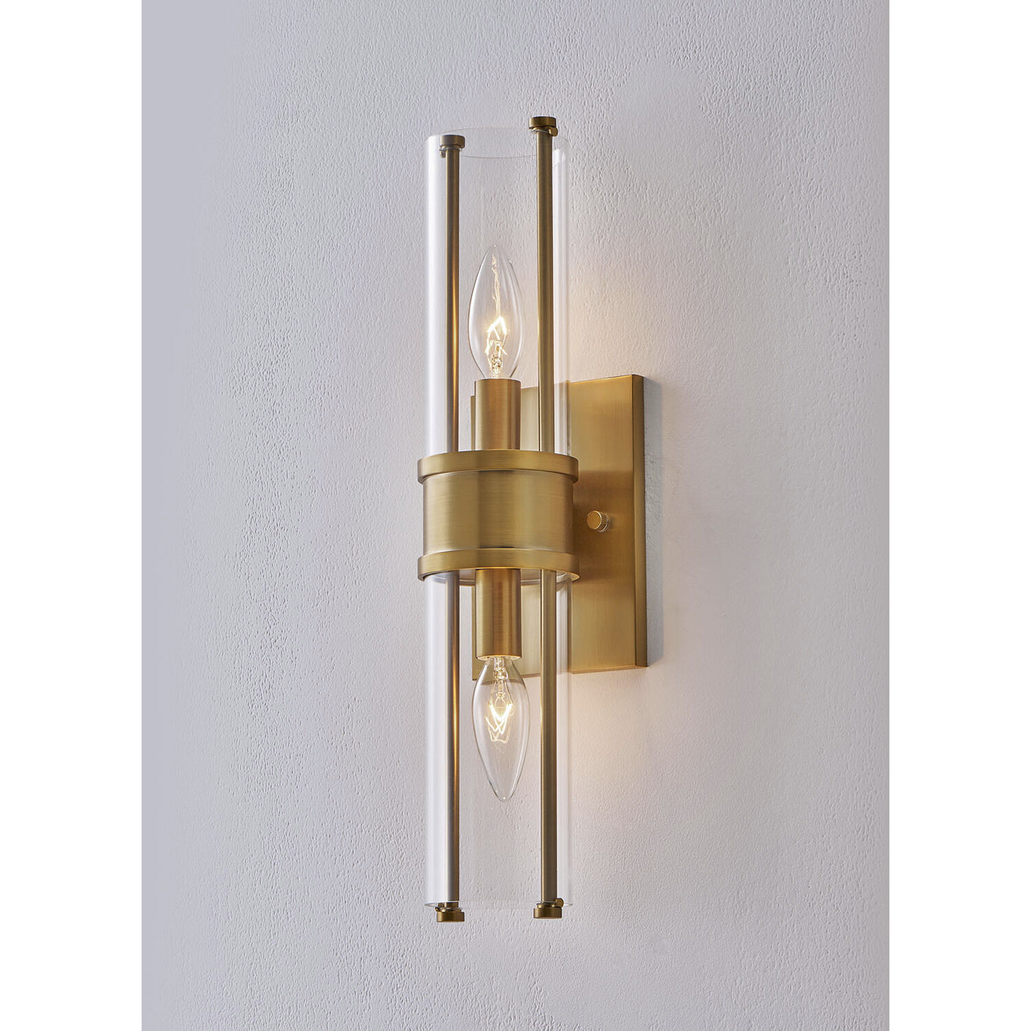 Duet Wall Sconce Wall Light in Vintage Brass