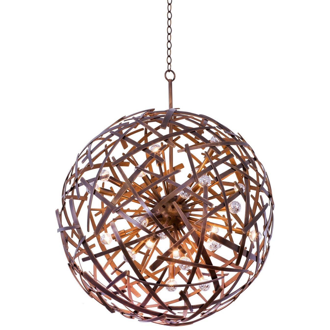 Ambassador 24 Light 34 inch Copper Patina Pendant Ceiling Light