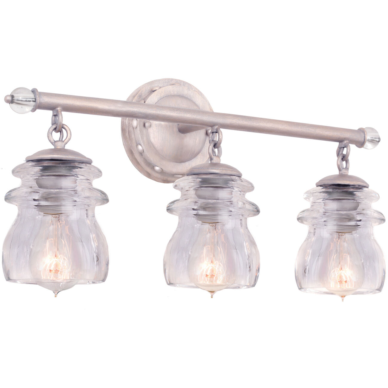 Brierfield 3 Light 21 inch Pearl Silver Vanity Light Wall Light