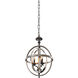 Rothwell 3 Light 17.5 inch Polished Satin Nickel Pendant Ceiling Light