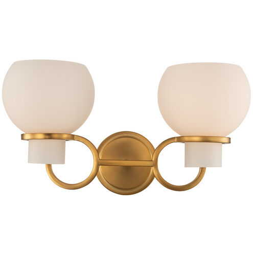 Ascher 2 Light 16 inch Winter Brass Wall Sconce Wall Light