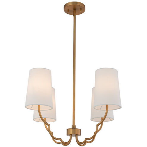 Sophia 4 Light 22 inch New Brass Chandelier Pendant Ceiling Light