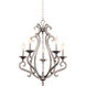 Santa Barbara 5 Light 22 inch Pearl Silver Chandelier Ceiling Light