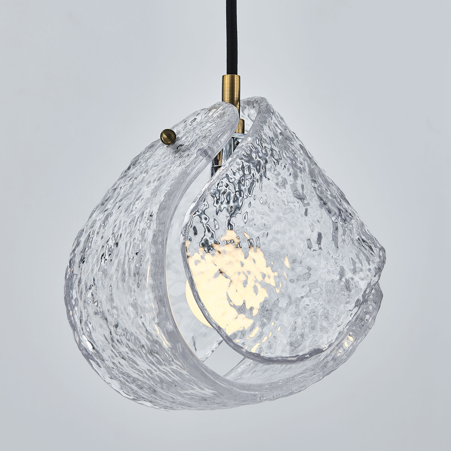 Pallina 1 Light 6 inch Winter Brass Pendant Ceiling Light in Clear