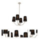 Sophia 4 Light 22 inch Polished Nickel Chandelier Ceiling Light in Black