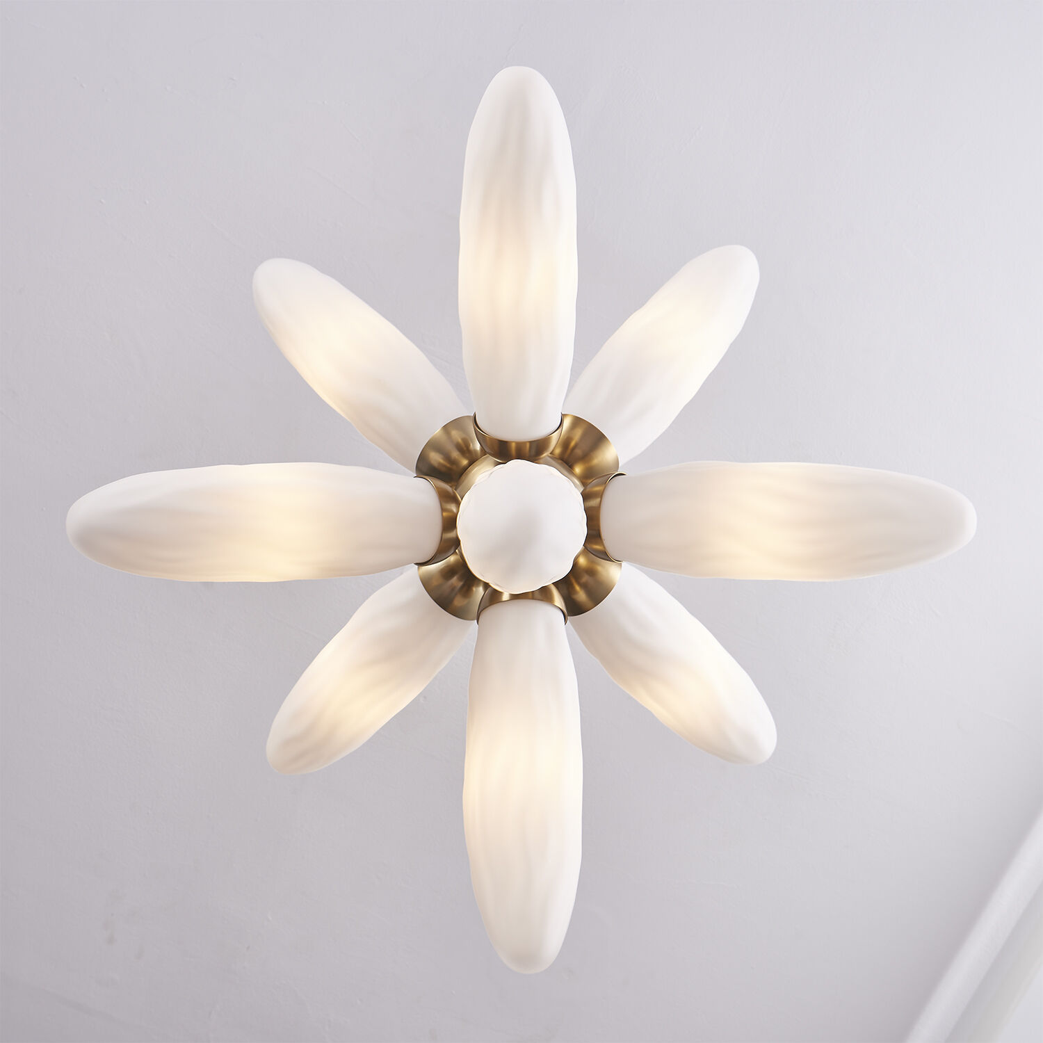 Crest 2 Light 5 inch Winter Brass Pendant Ceiling Light