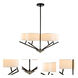 Tahoe 5 Light 26 inch Matte Black with Polished Nickel Chandelier Ceiling Light
