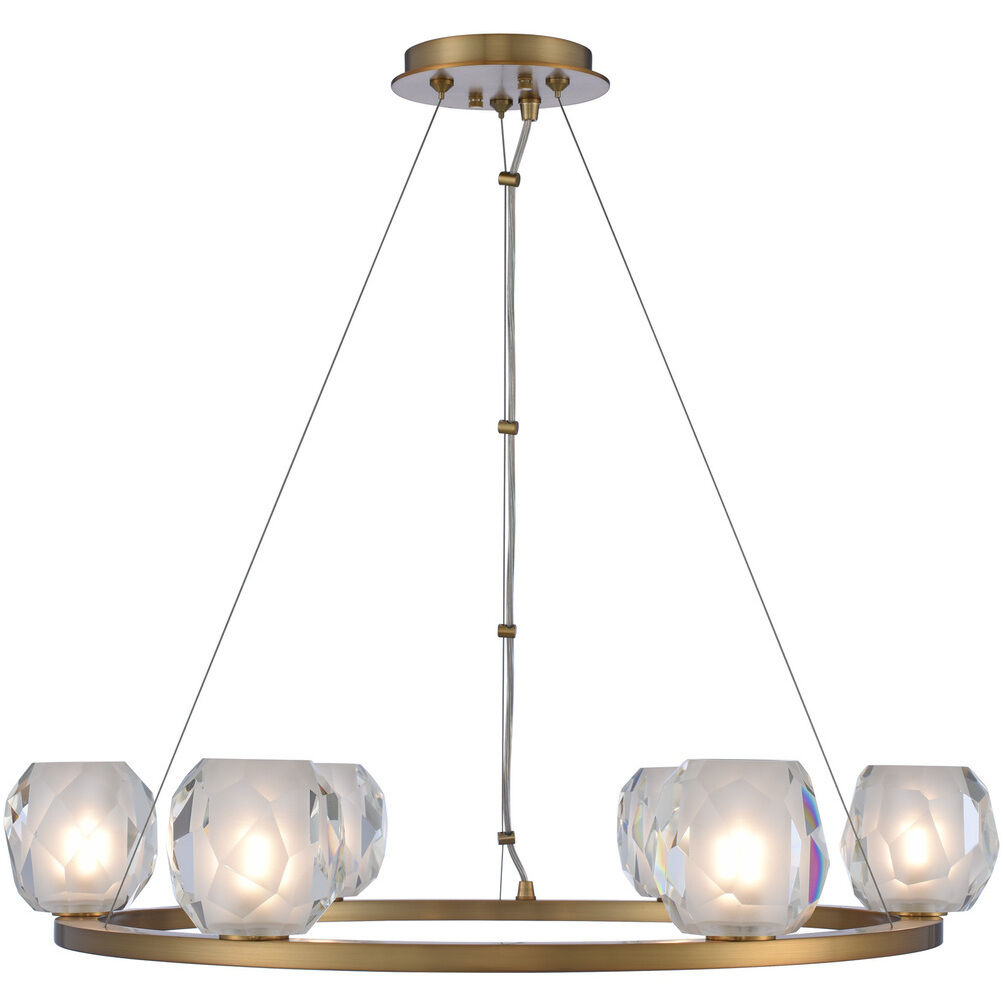 Stella LED 26 inch Winter Brass Pendant Ceiling Light