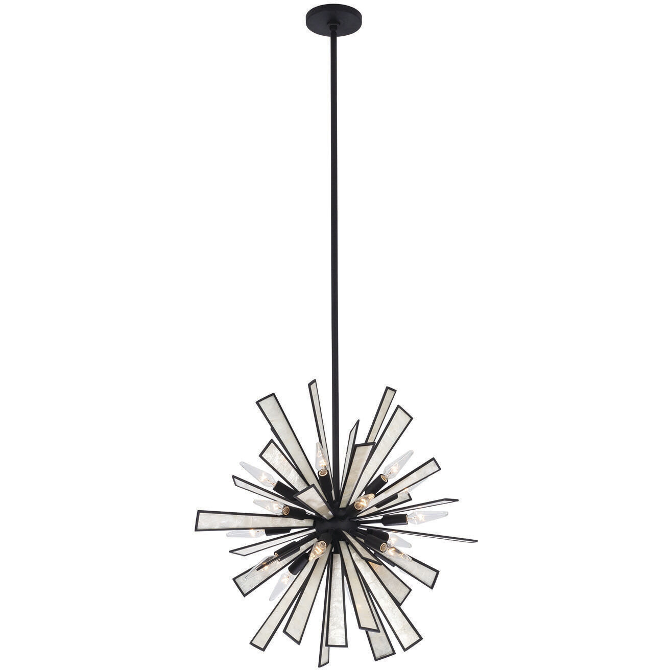 Radiance 18 Light 26 inch Matte Black Pendant Ceiling Light