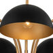 Marcel 5 Light 30 inch Matte Black with New Brass Chandelier Ceiling Light