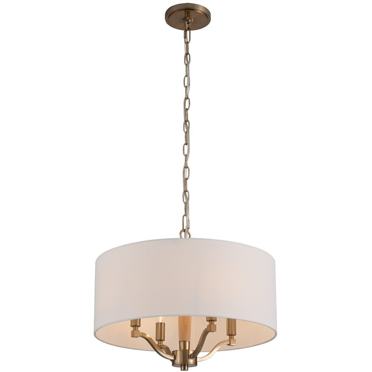 Curva 4 Light 18 inch Brushed Champagne Gold Chandelier Ceiling Light