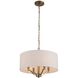 Curva 4 Light 18 inch Brushed Champagne Gold Chandelier Ceiling Light