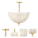 Samal 4 Light 20 inch Oxidized Gold Leaf Convertible Pendant Ceiling Light