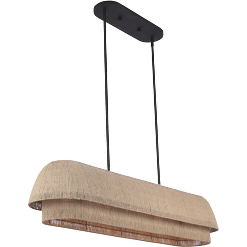 Seychelles Island Linear Ceiling Light in Matte Black