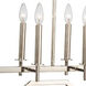 Provence Island Linear Ceiling Light in Polished Nickel