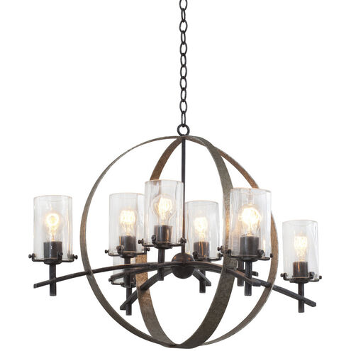 Irvine 8 Light 33 inch Vintage Iron Chandelier Ceiling Light