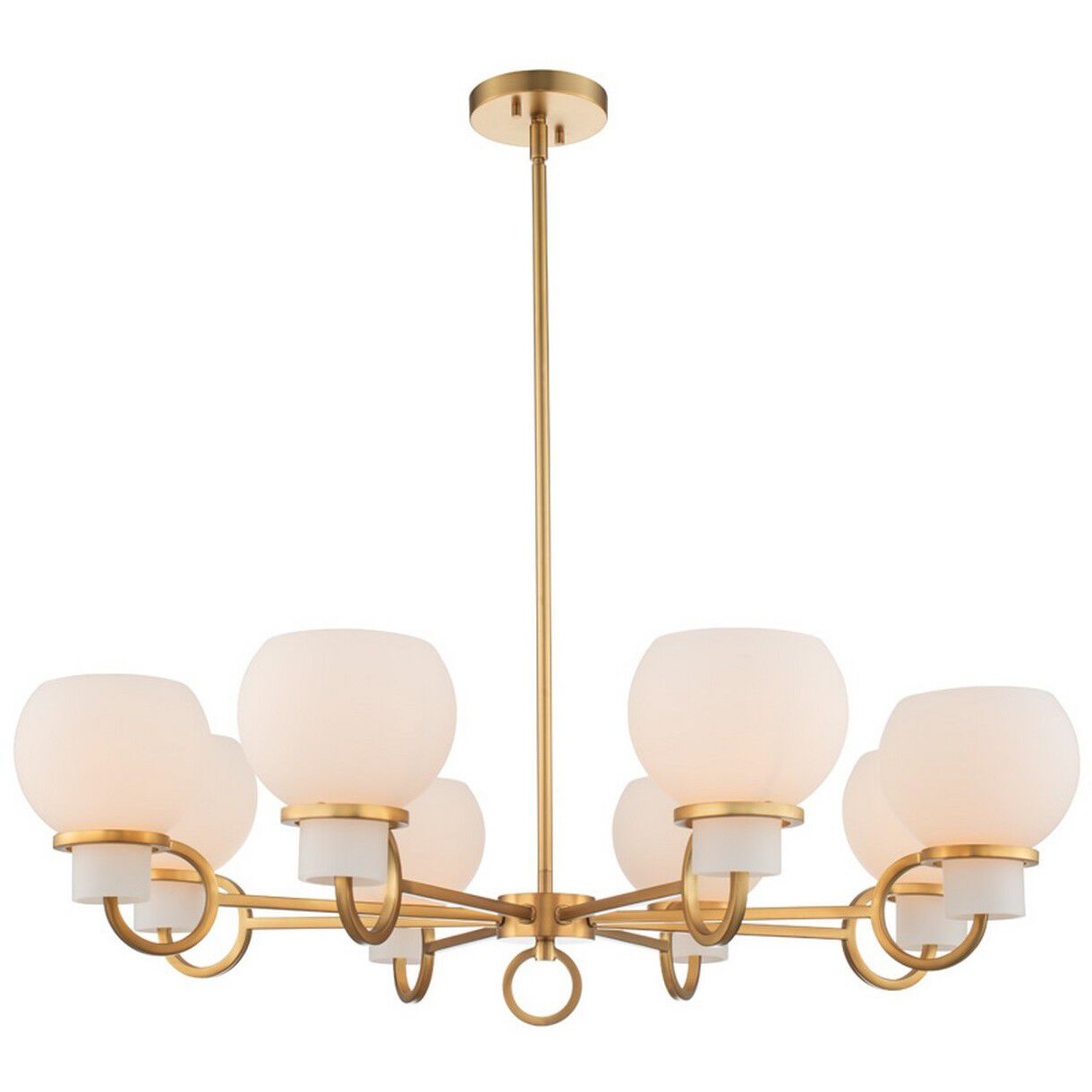 Ascher 8 Light 34 inch Winter Brass Chandelier Ceiling Light
