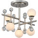 Mercer LED 16 inch Polished Nickel Semi Flush Mount Ceiling Light