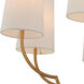 Sophia 8 Light 34 inch New Brass Chandelier Ceiling Light in White